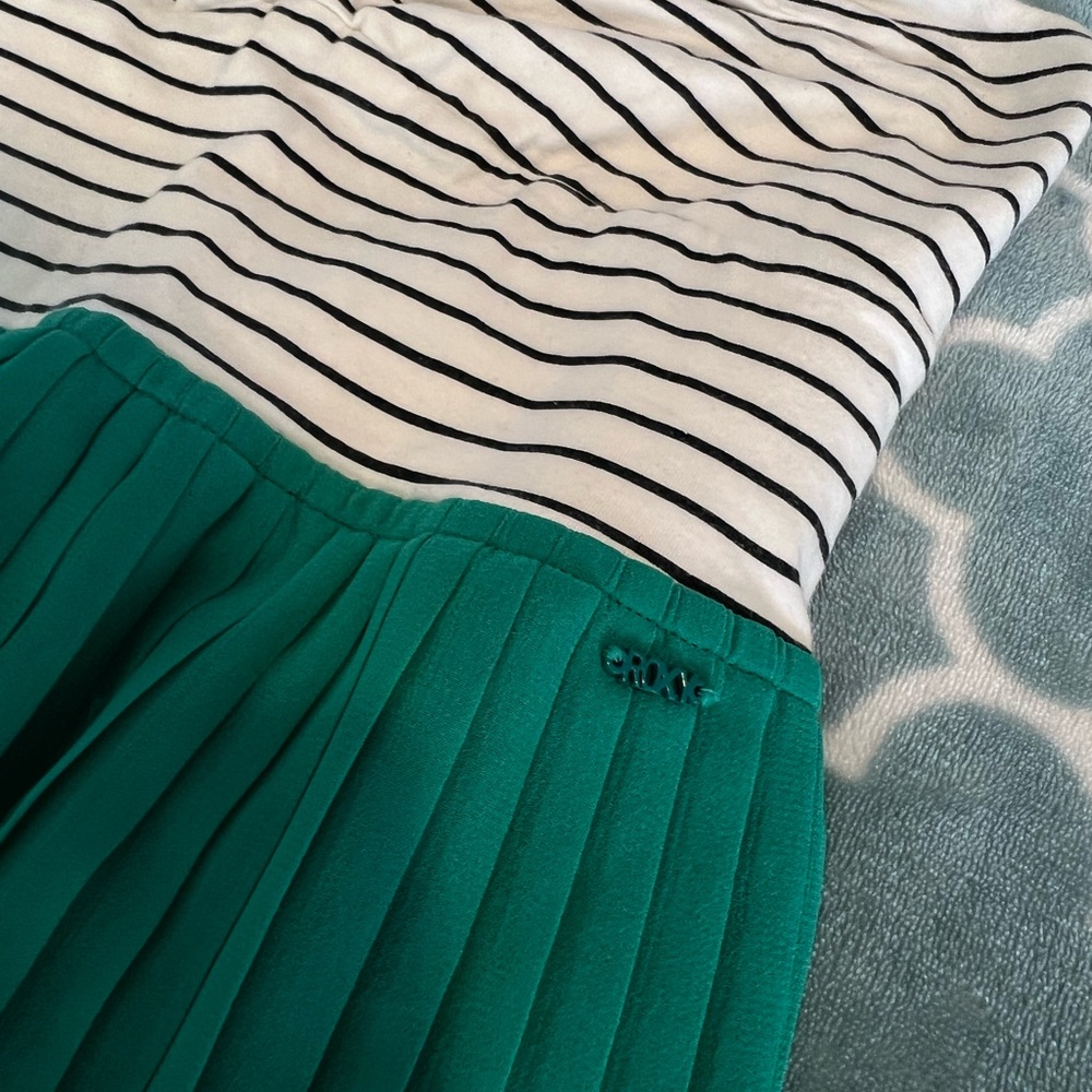 Roxy Striped Strapless Dress with Green Skirt - Picture 4 of 5